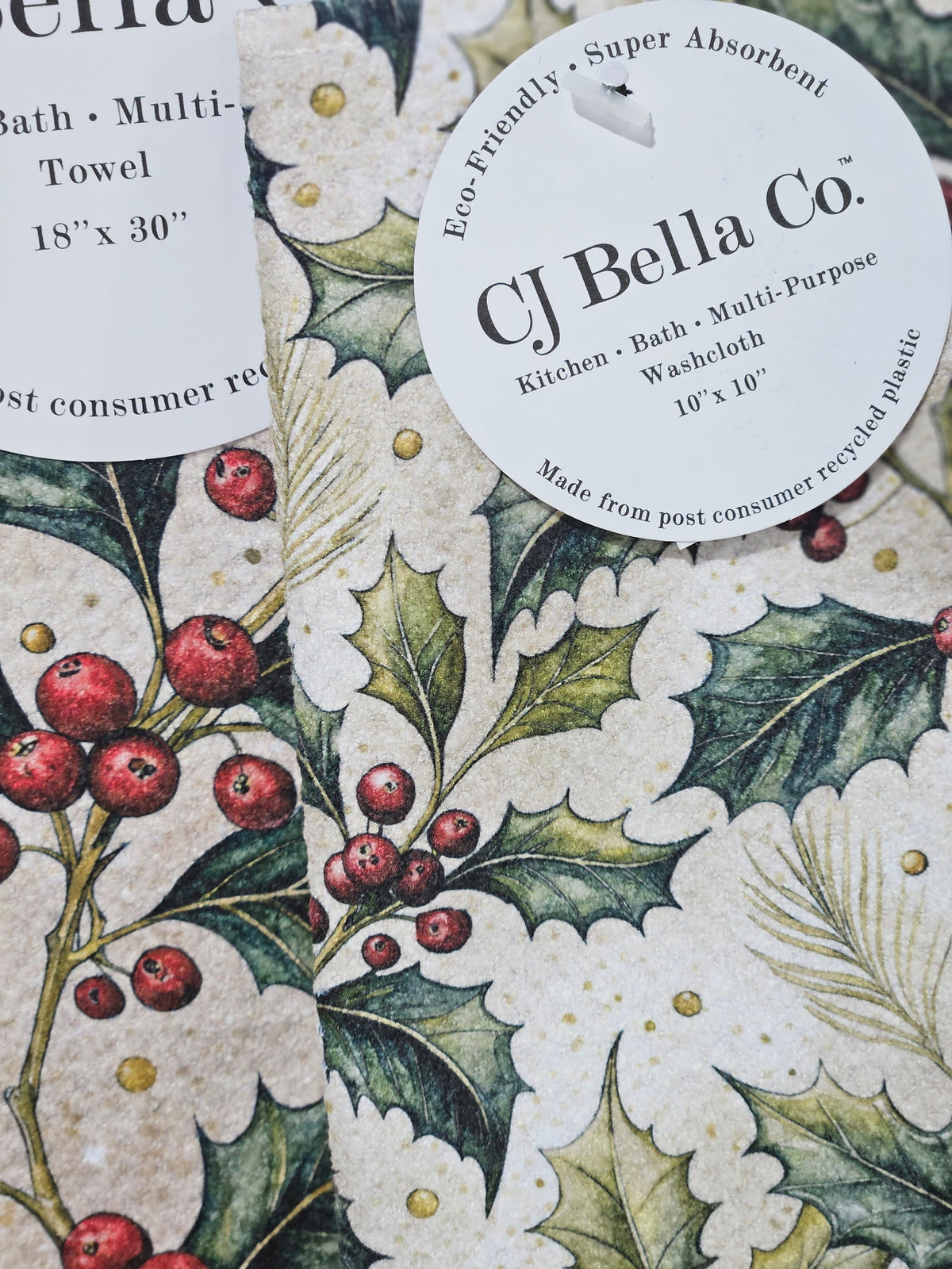 Holly & Berries Washcloth