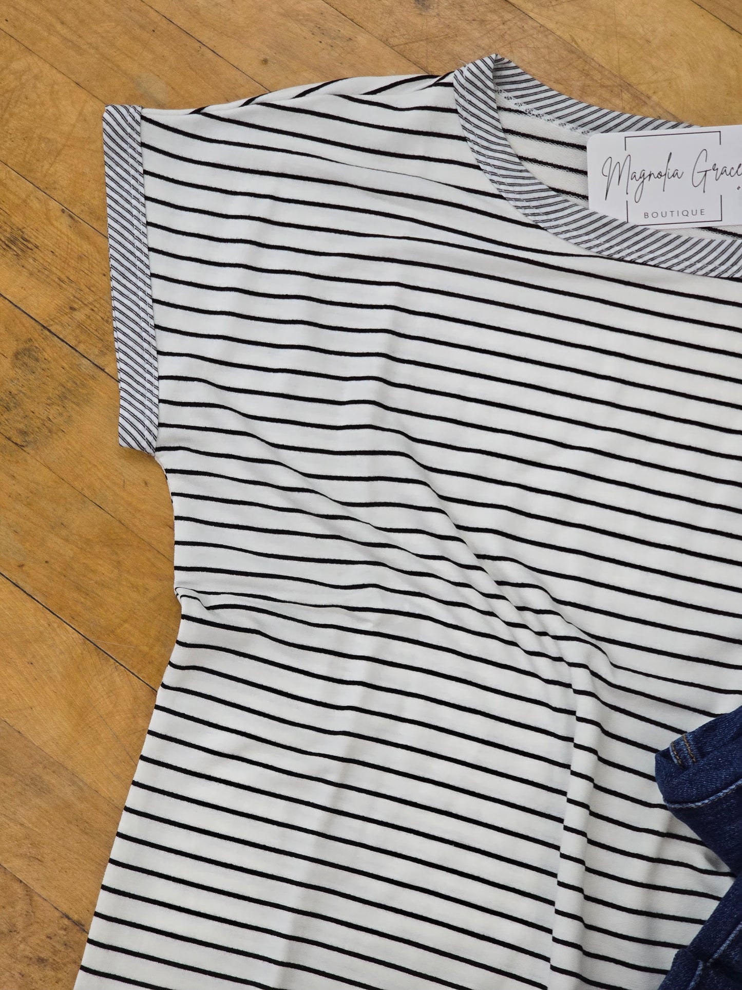 Pinstripe Soft Terry Top