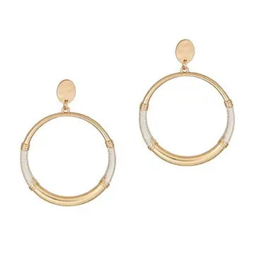 Theta White Earrings