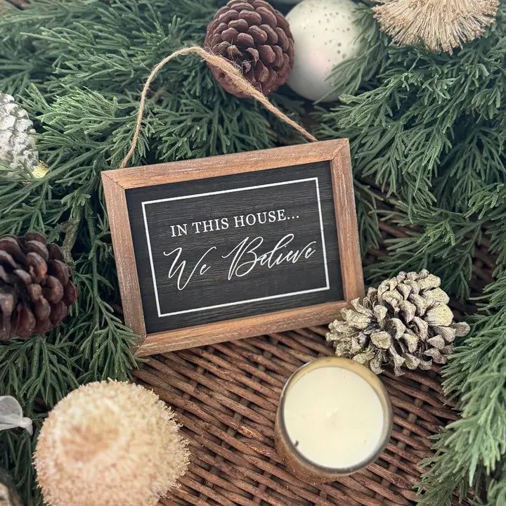 We Believe Framed Christmas Ornament