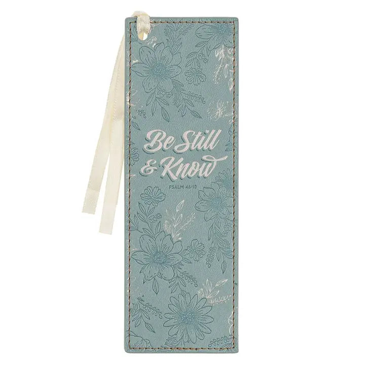 Be Still Faix Leather Bookmark