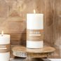 White LED Pillar Candle 8in