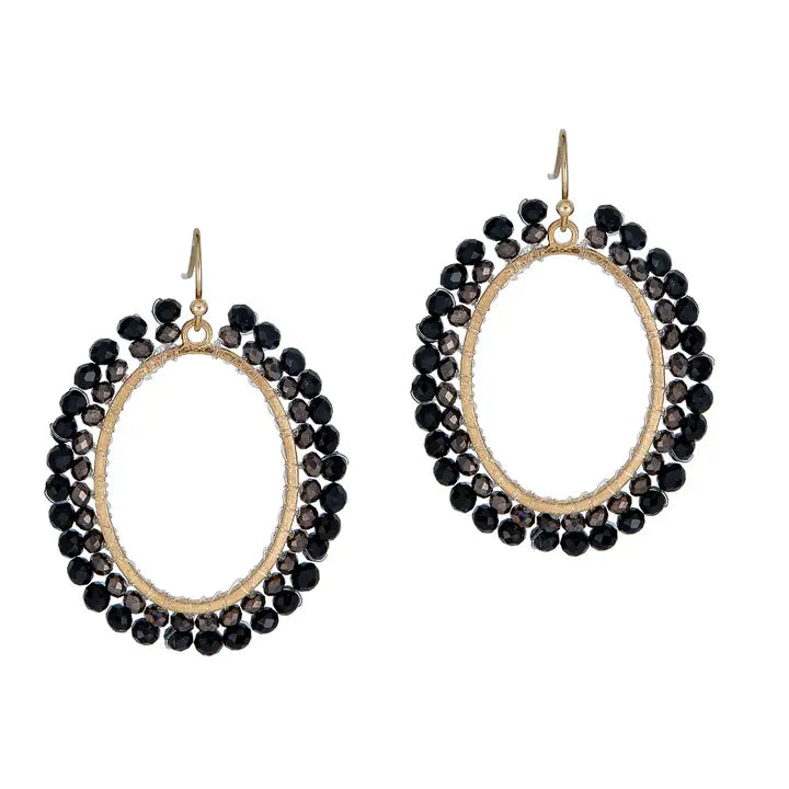 Tion Gold Black Earrings