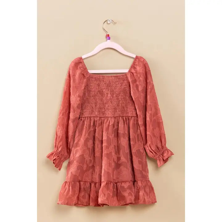 Kids Floral Jacquard Dress