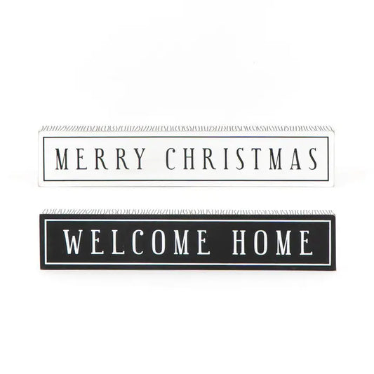 Reversable Merry Christmas/ Welcome Home Sign