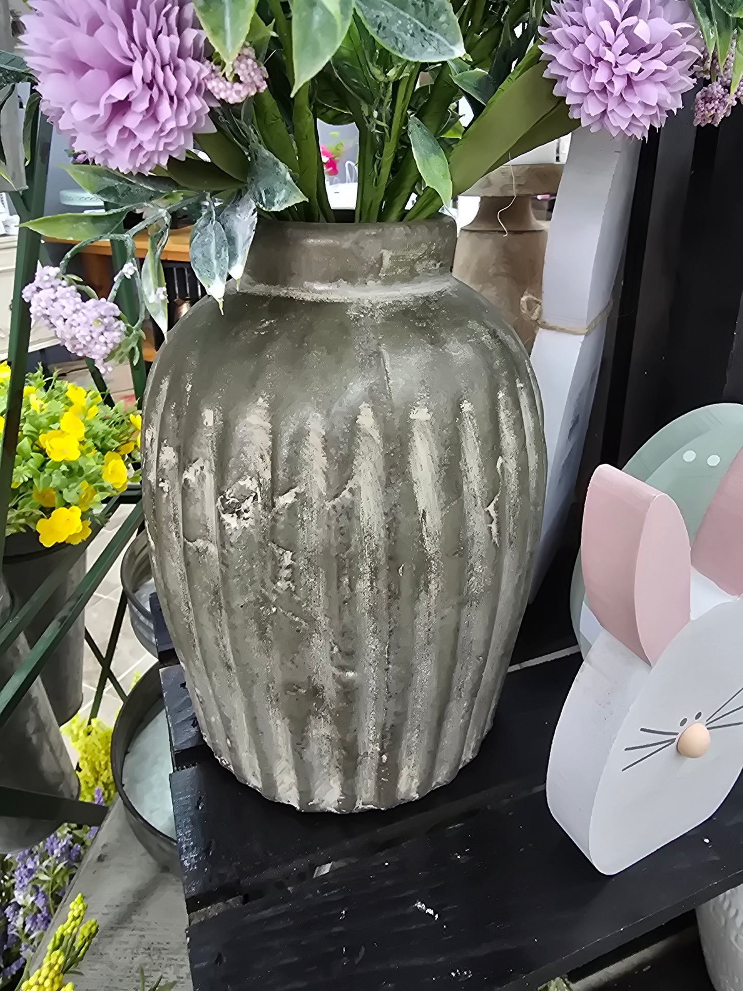 Grey Cement Vase