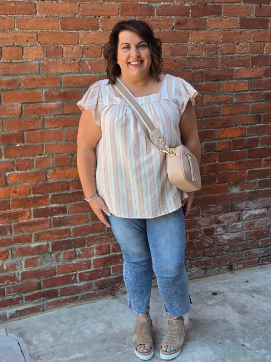 Curvy Woven Cotton Blouse