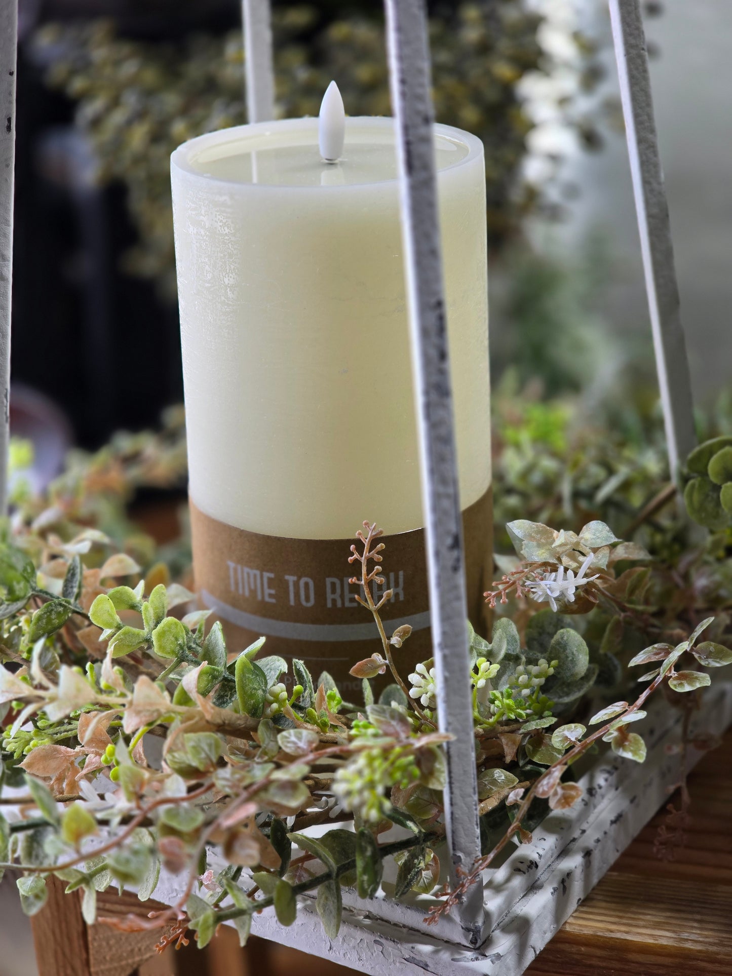 Pink/Green Peppergrass Candle Ring