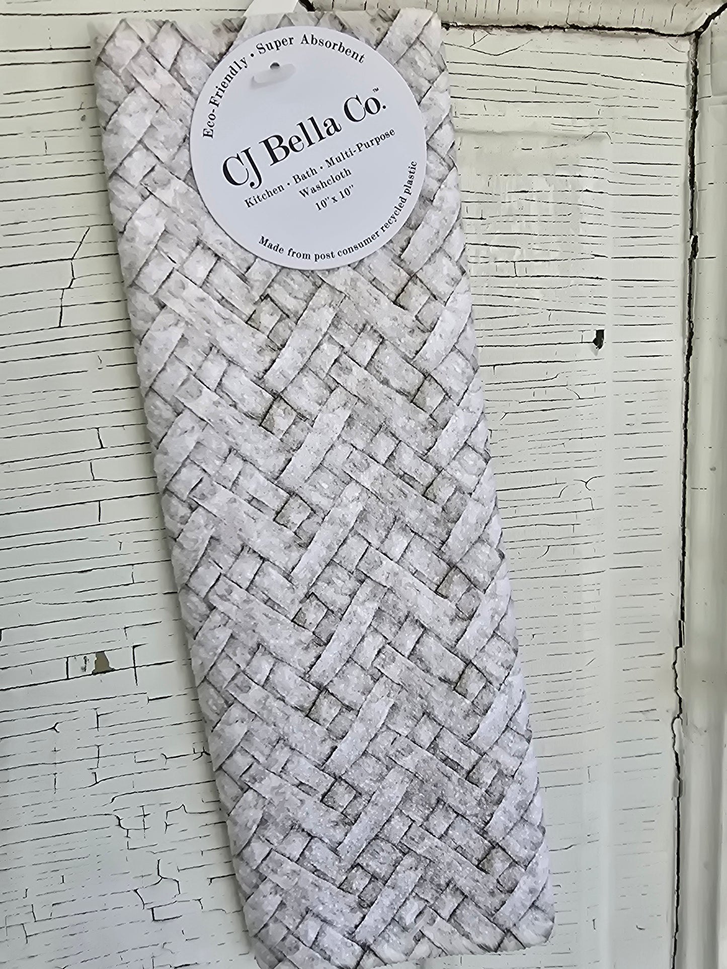 Beige Cross-Hatch Eco-Friendly Washcloth