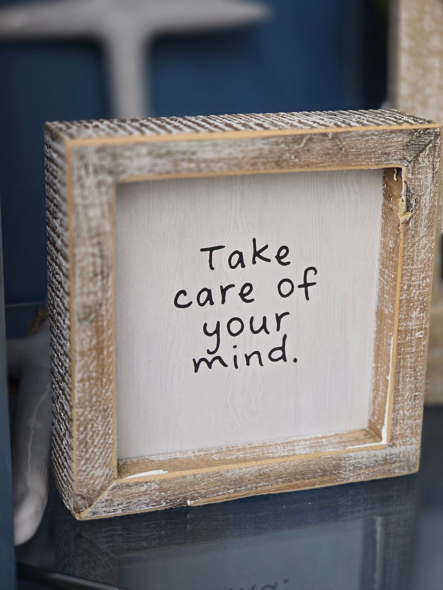 Take Care of Your Mind Reversable Sign