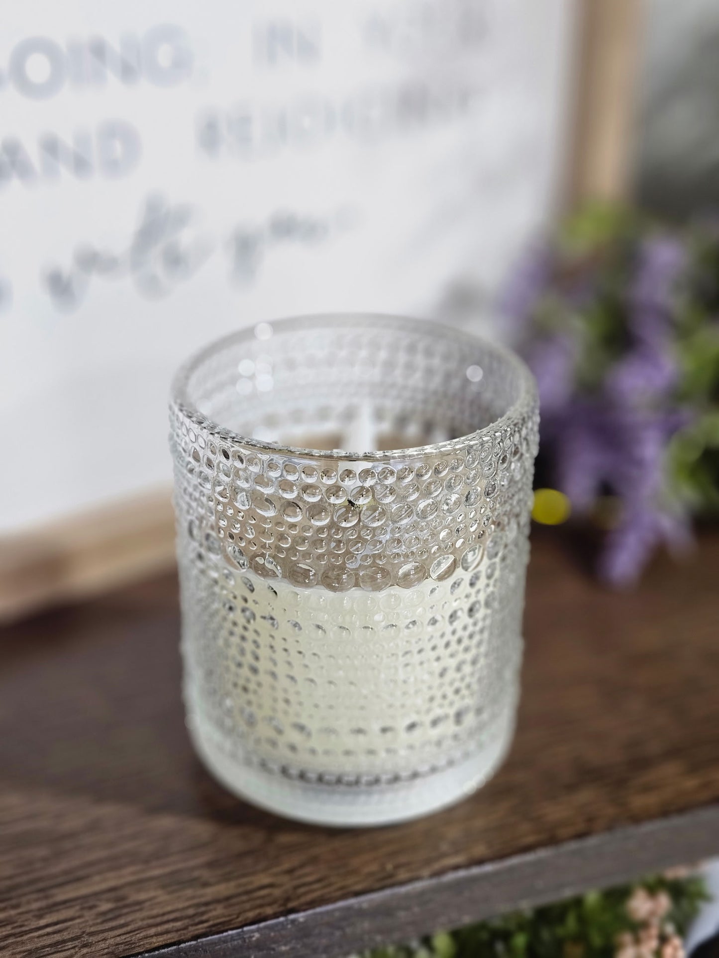 LED Beaded Glass Candle