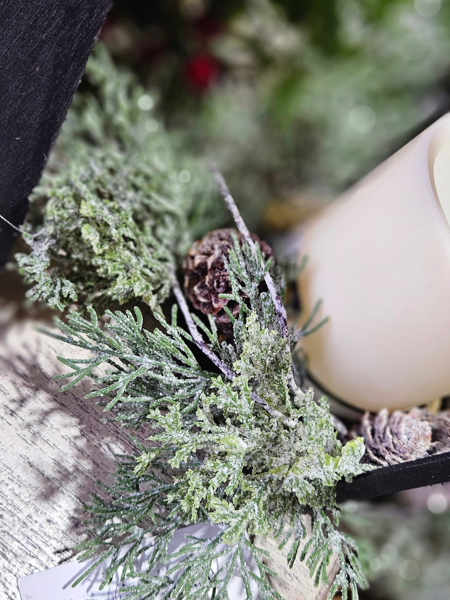 Glitter Pinecone Birch 3.5" Ring