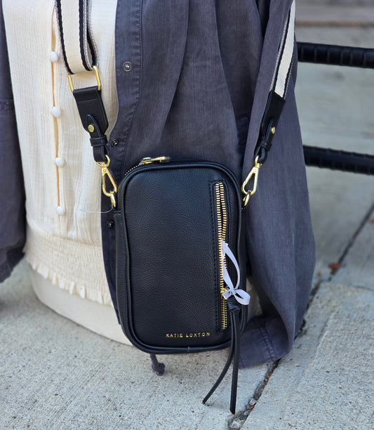 Hallie Small Crossbody Bag- Black