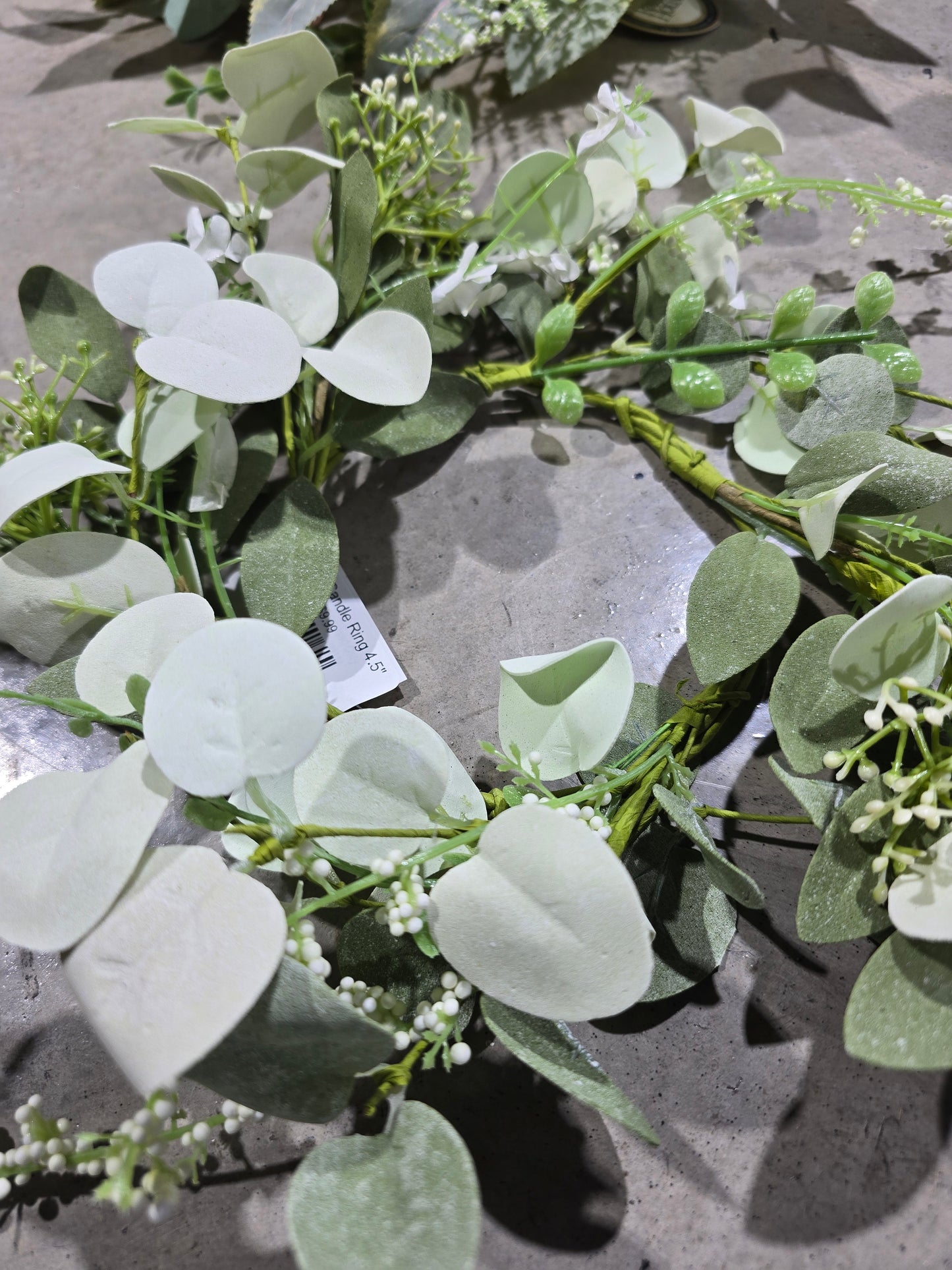 Floral Candle Ring 4.5"