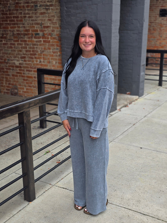 Washed Side Slit Top