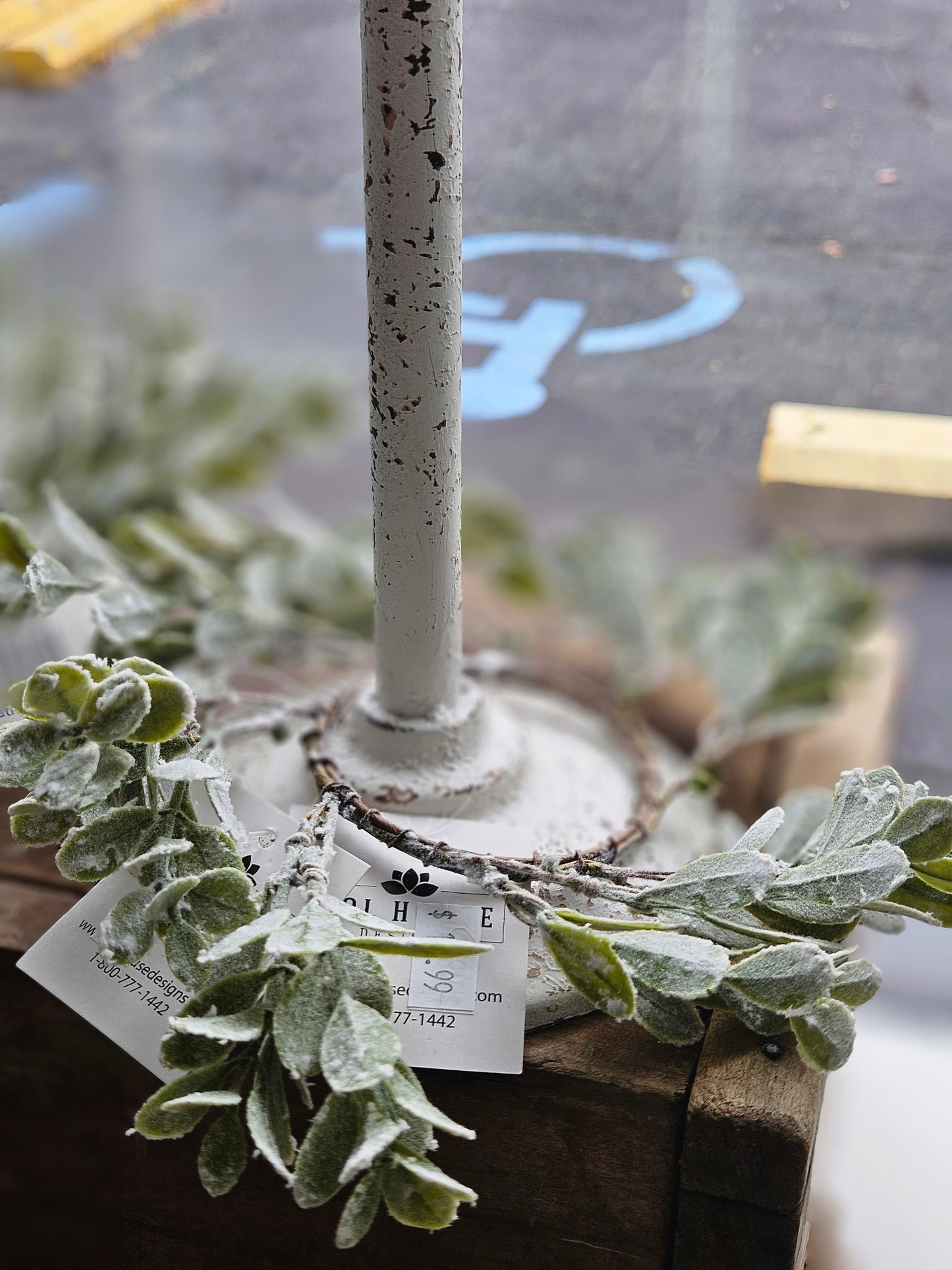 3" Flocked Candle Ring