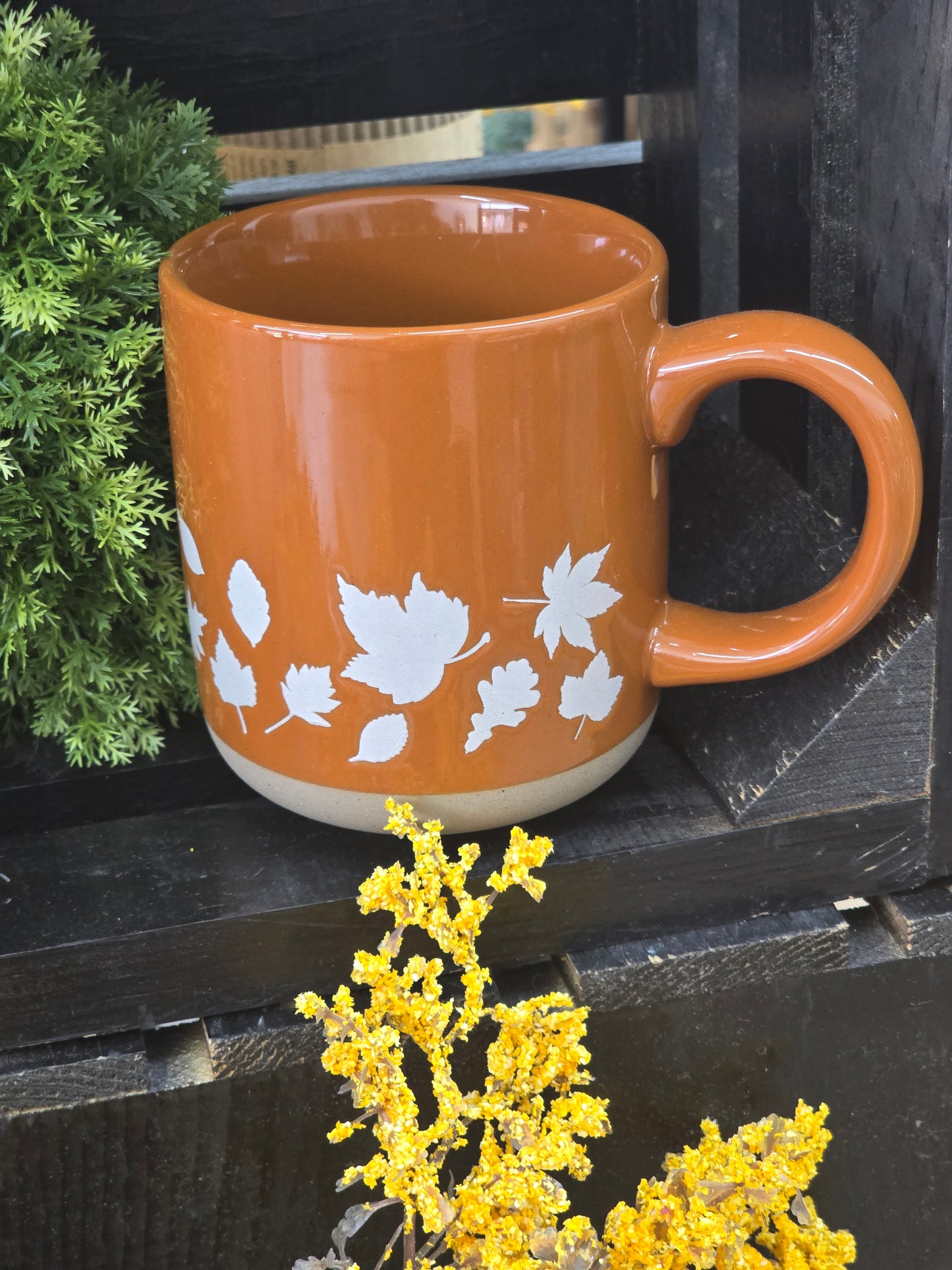 Fall Leaves Stoneware Mug