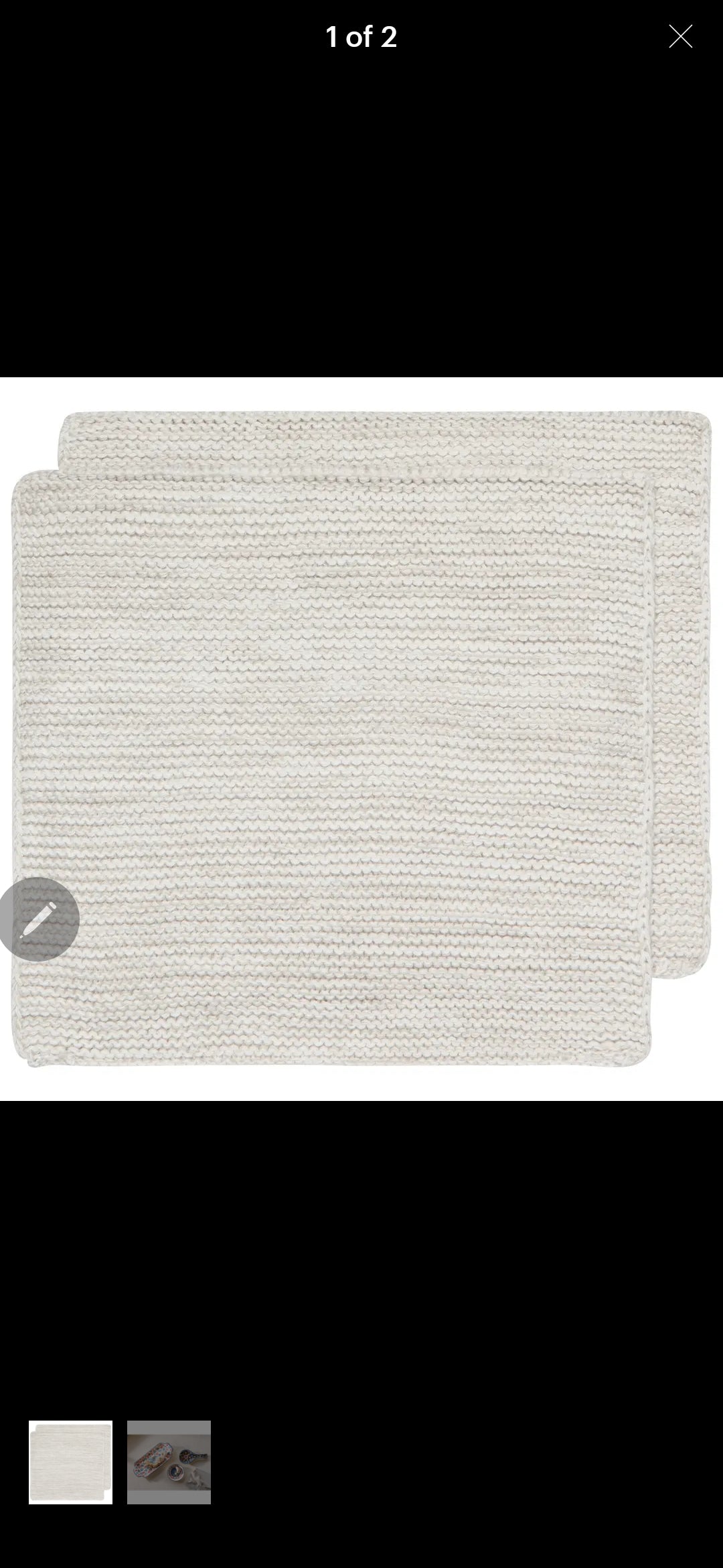 Knit Dishcloth Set dove gray
