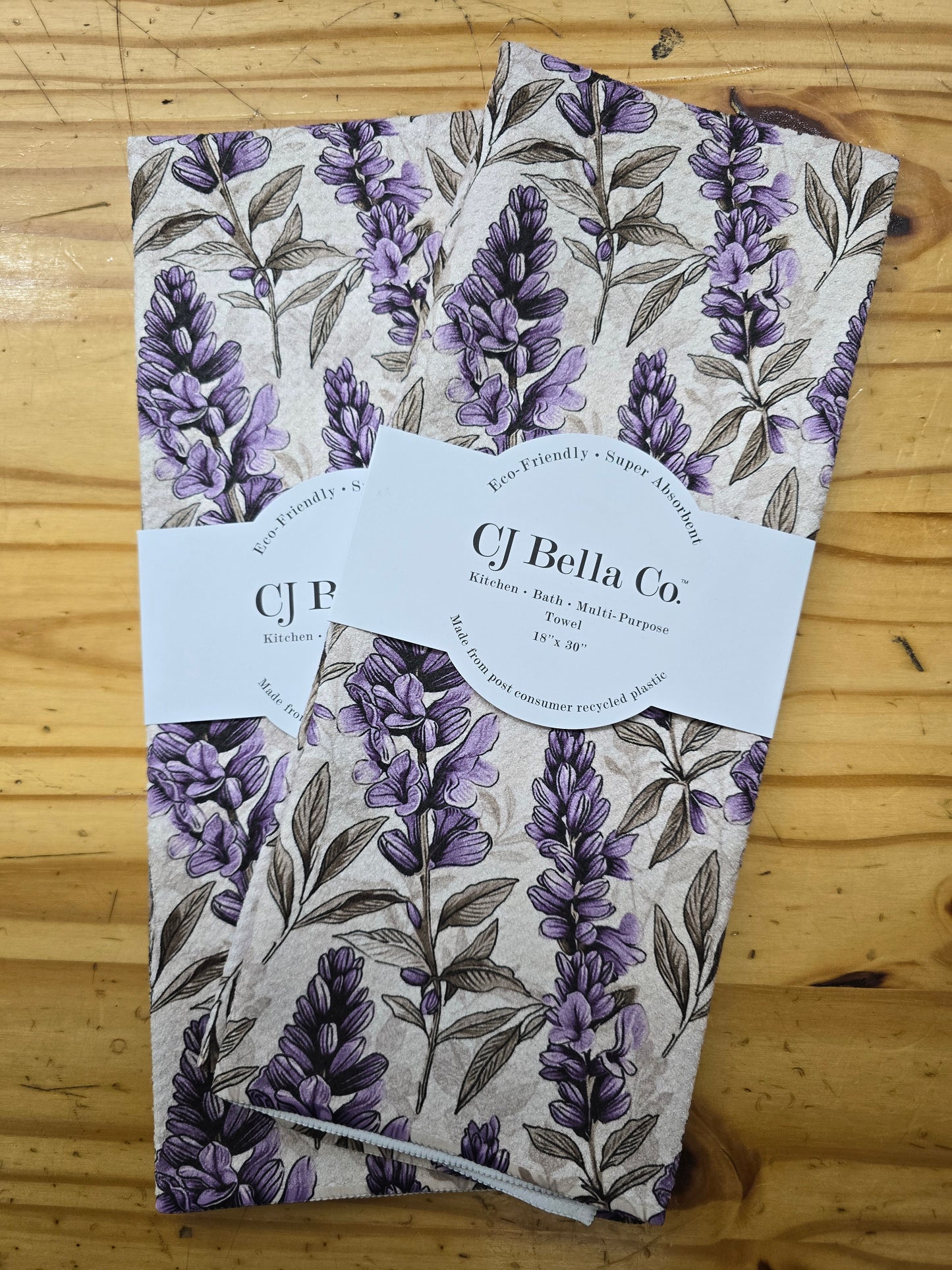 Beige Background Lupine Eco-Friendly Towel