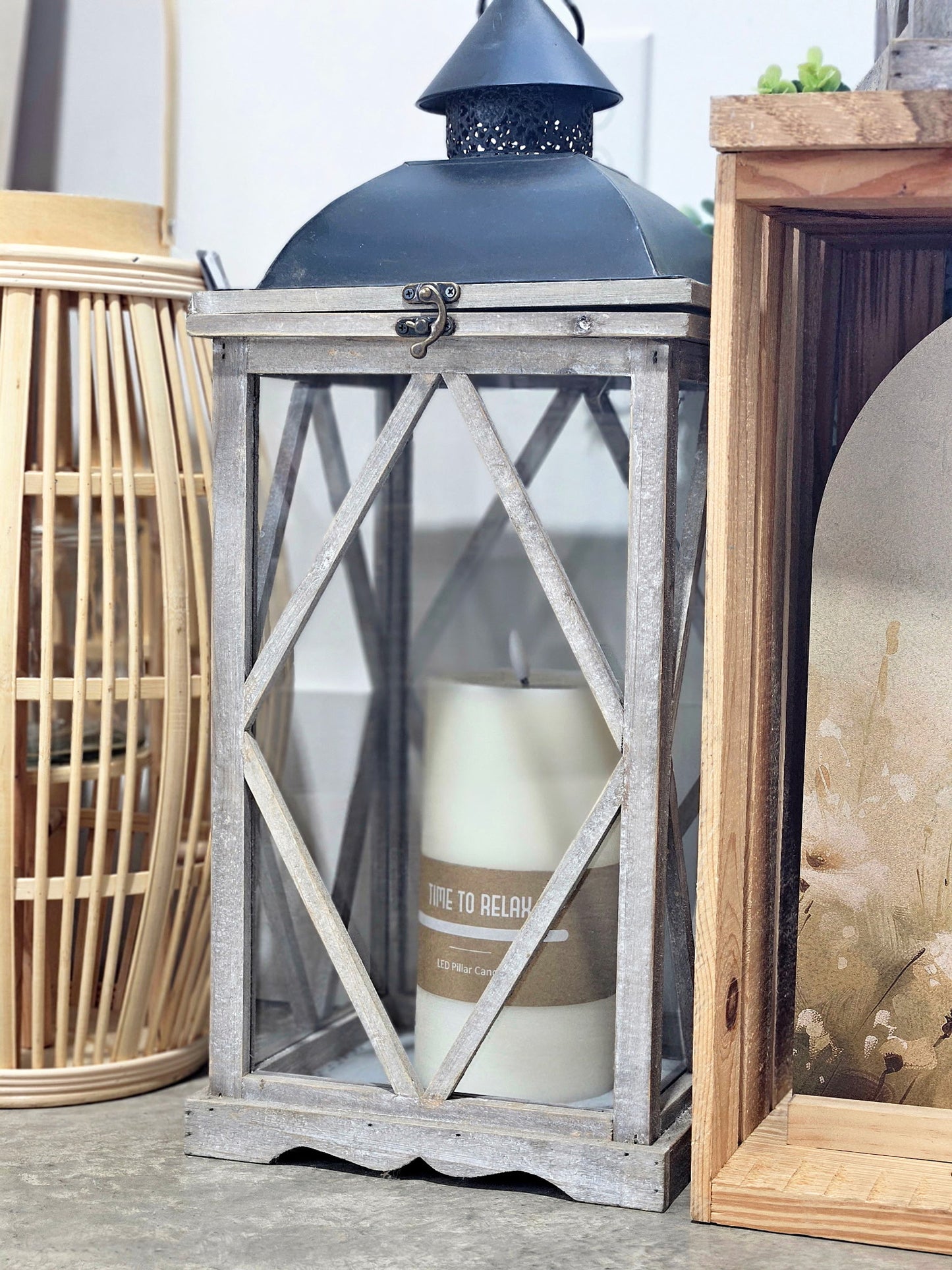 Black And Brown Lantern- Large