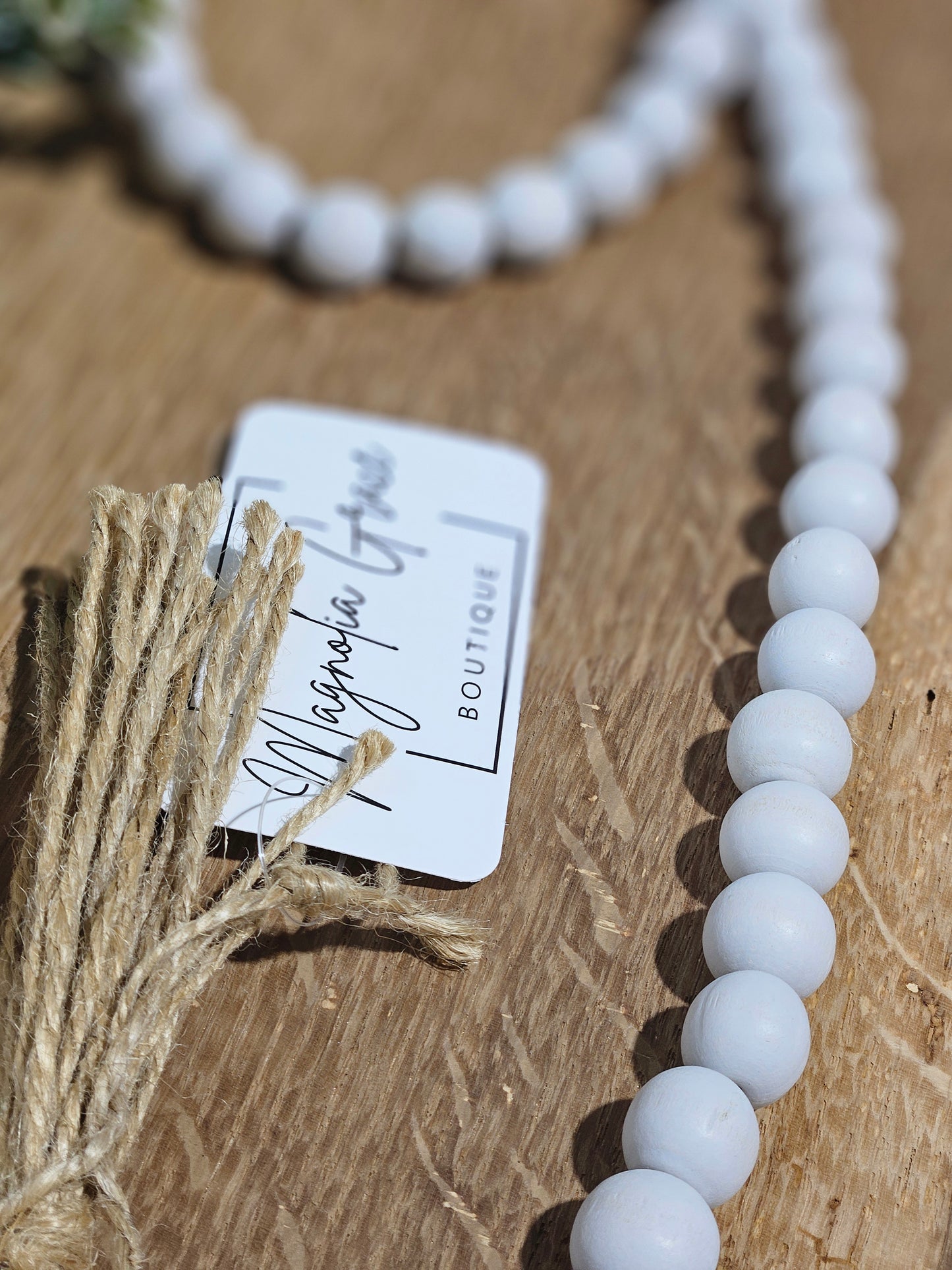 White Beaded Garland