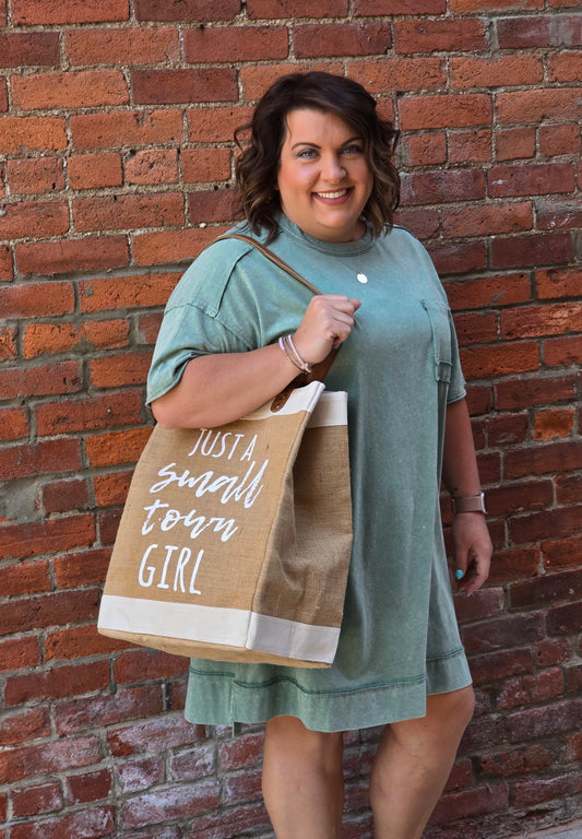 Curvy Mineral Wash Dress