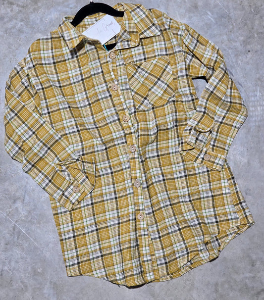 Girls Pocketed Plaid