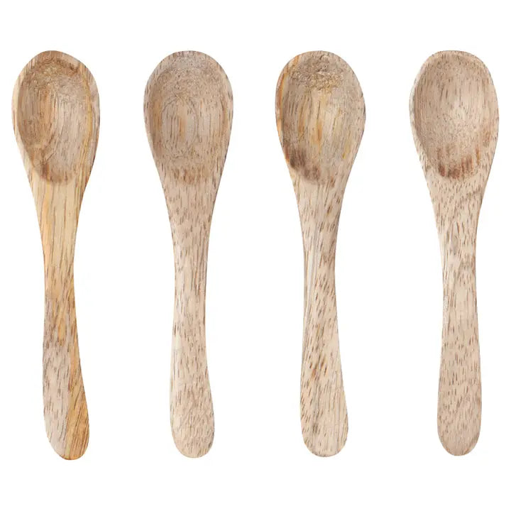 Light Mango Wood Mini Spoon Set of 4