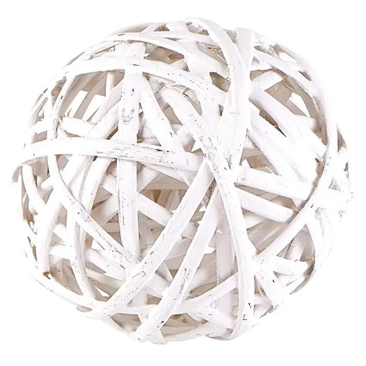 White Rattan Ball