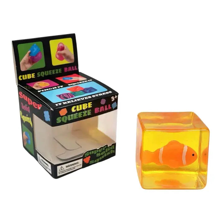 Glow-in-The-Dark Clownfish Ice Cube Squishy