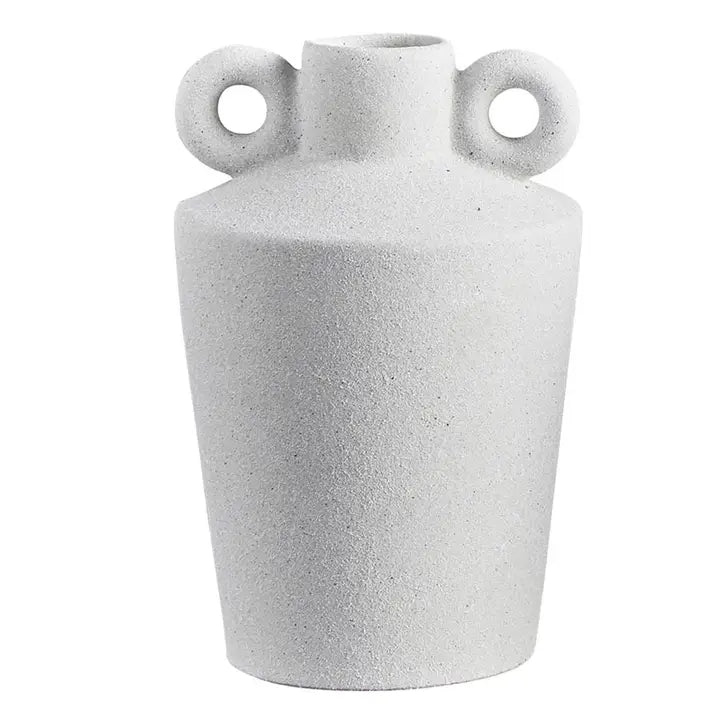 Light Grey Vase with Handle