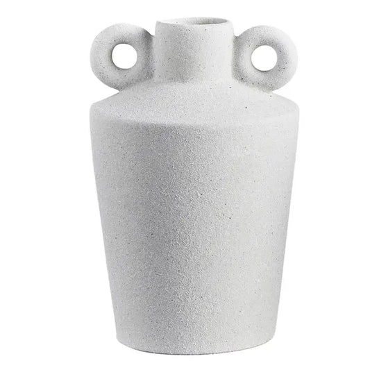 Light Grey Vase with Handle