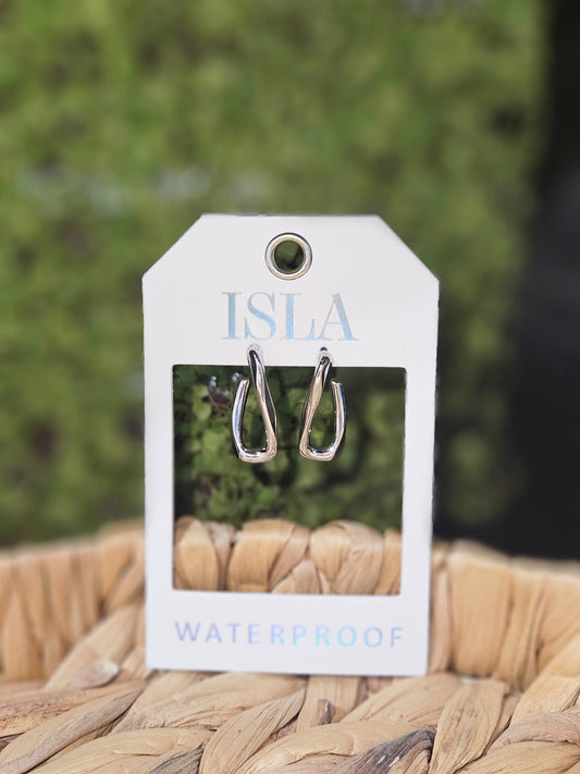 Silver Twisted Link Earring