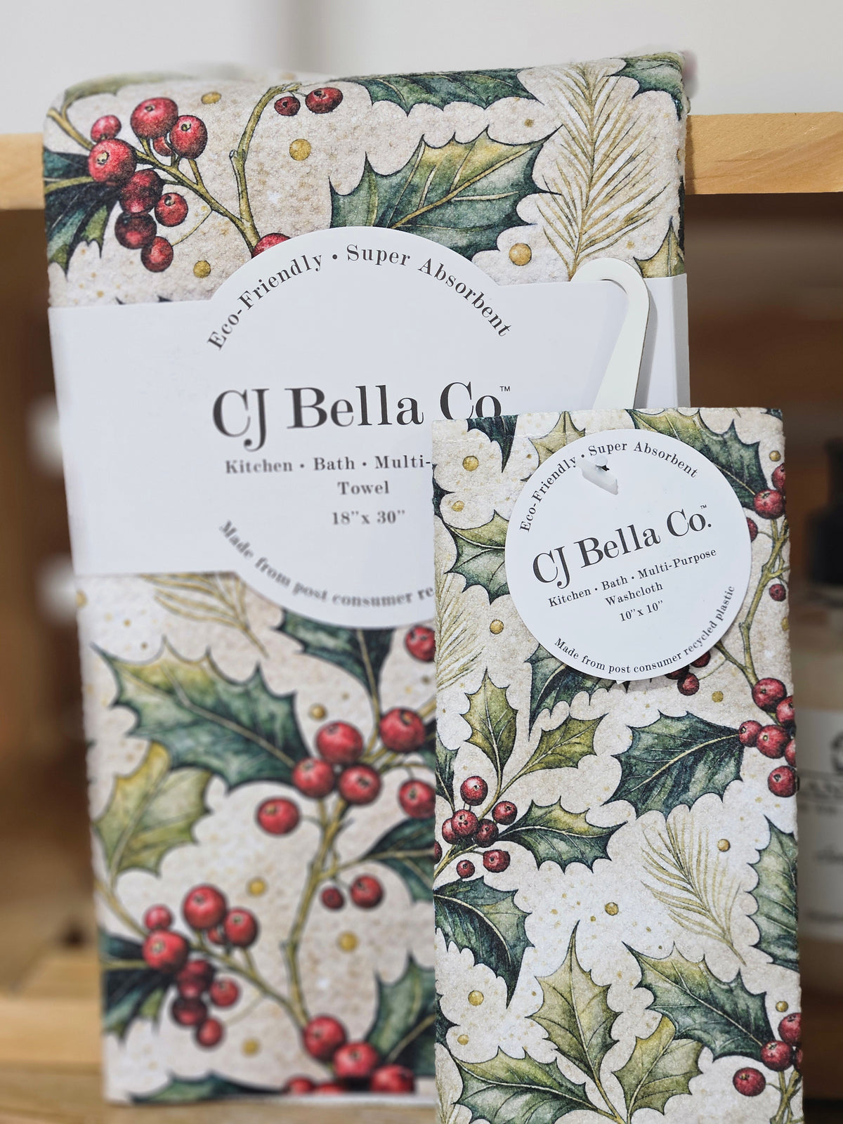 Holly & Berries Eco Friendly Towel