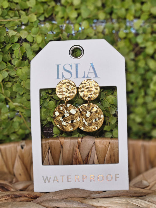 Double Hammered Coin Earring