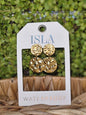 Double Hammered Coin Earring