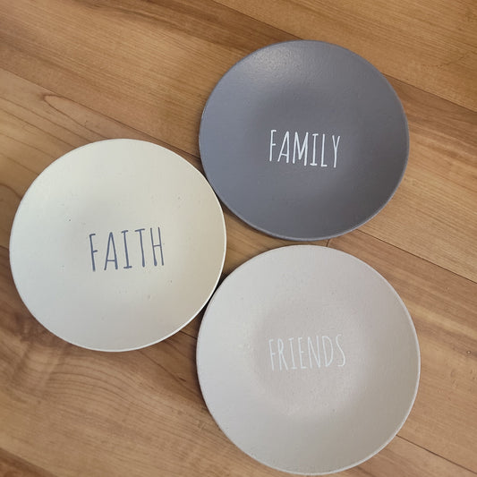 Faith Family Friends Plate Set