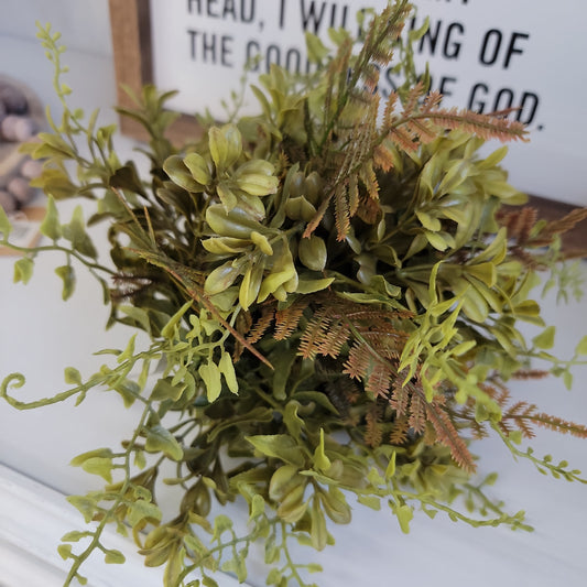 10" Bracken Fern Half Sphere