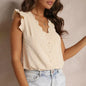 Solid Jacquard Blouse