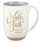 Mug White/Gray Walk By Faith