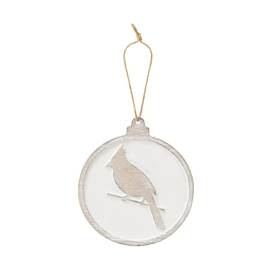 Carved Cardinal Christmas Ornament