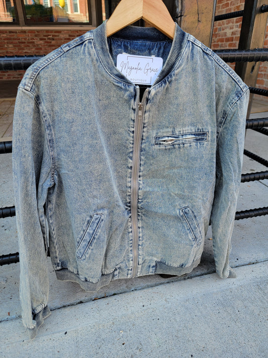 Acid Wash Denim Jacket