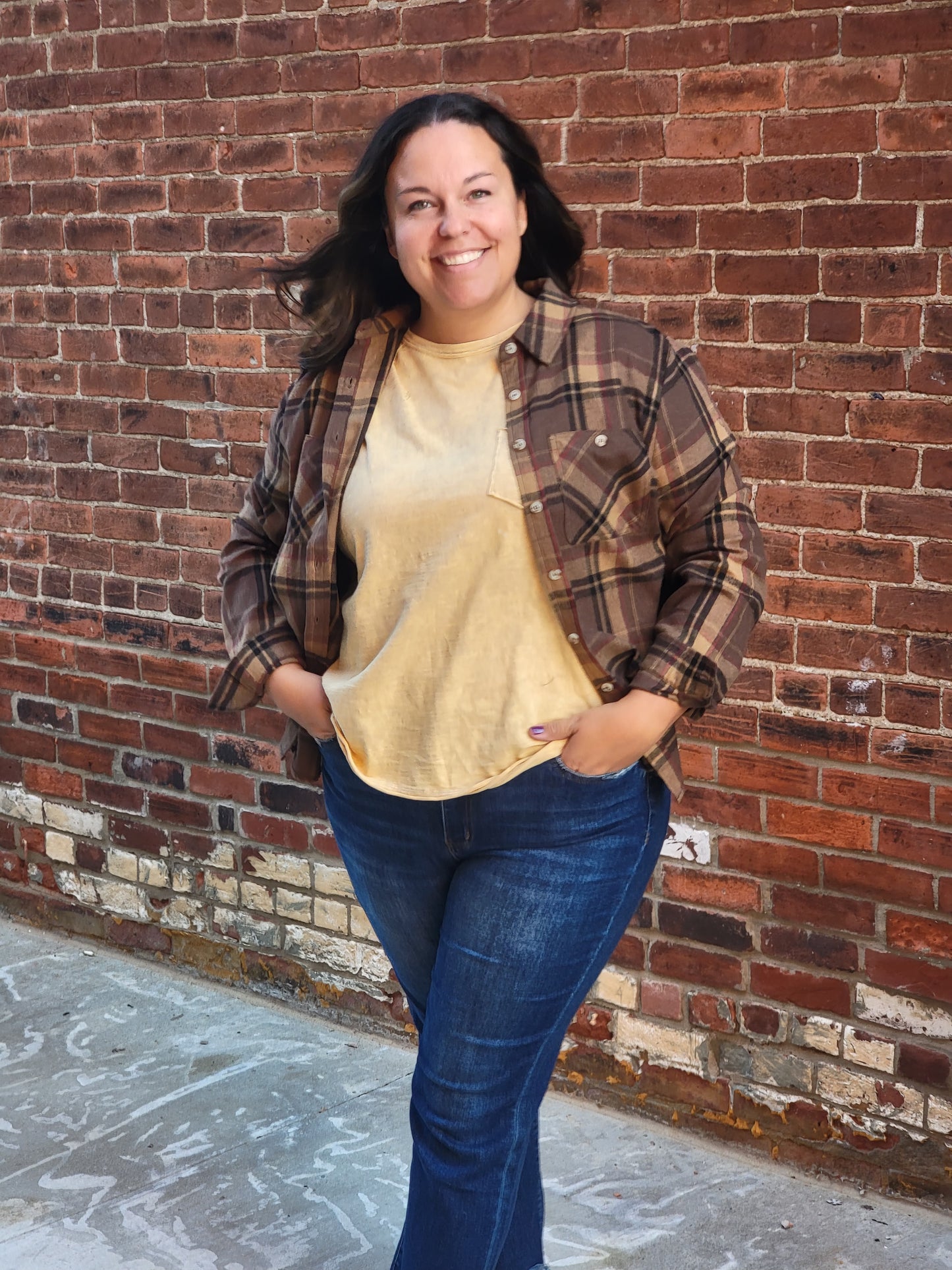 Tobacco Plaid Button Down