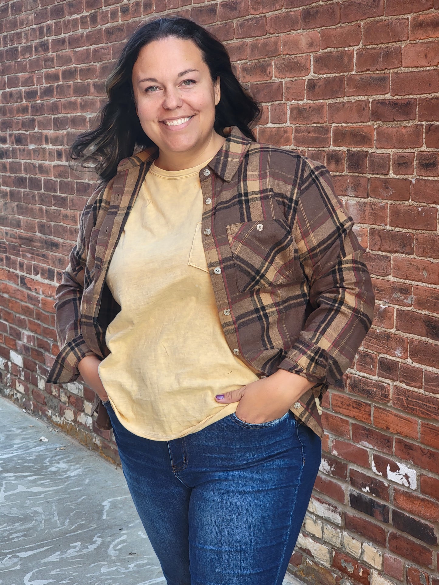 Tobacco Plaid Button Down