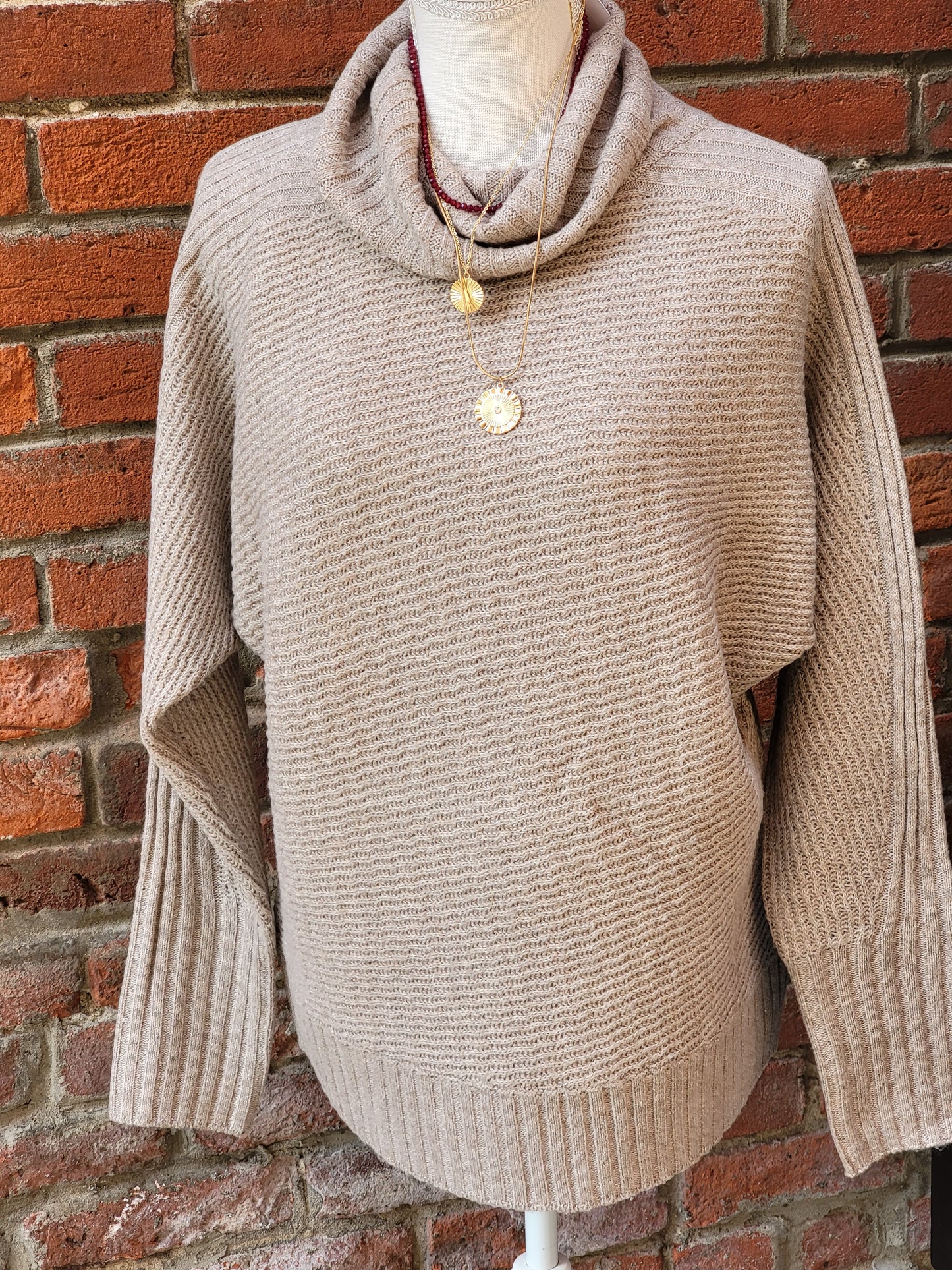 Ribbed Turtleneck Sweater