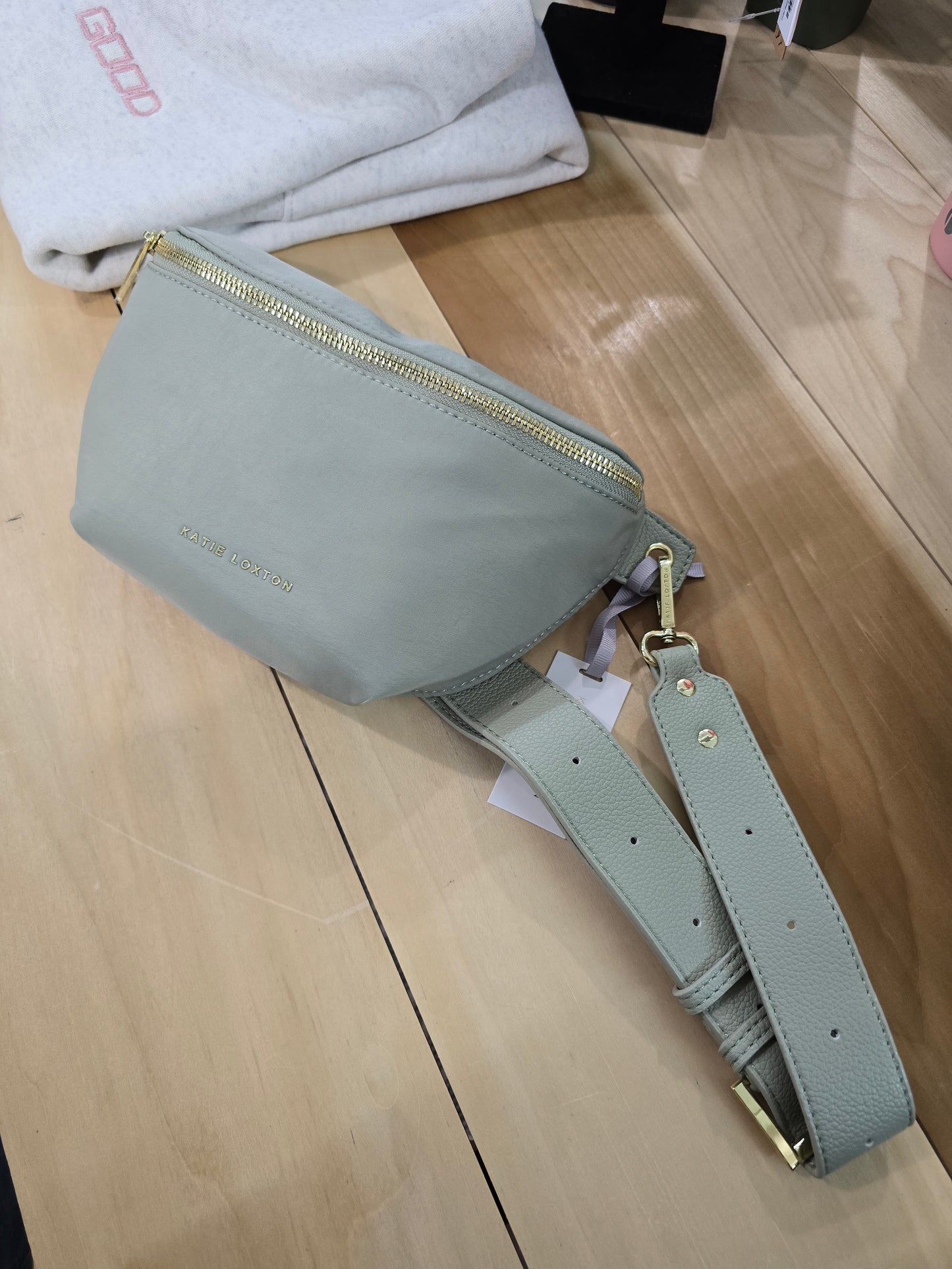 Nylon Luxe Belt Bag-Matcha