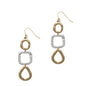 Ova Gold Silver Earrings