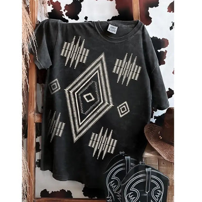 Aztec Tribal Boho Mineral Graphic Tee