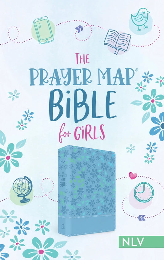 The Prayer Map Bible For Girls Nlv [Sky Blue Shimmer]