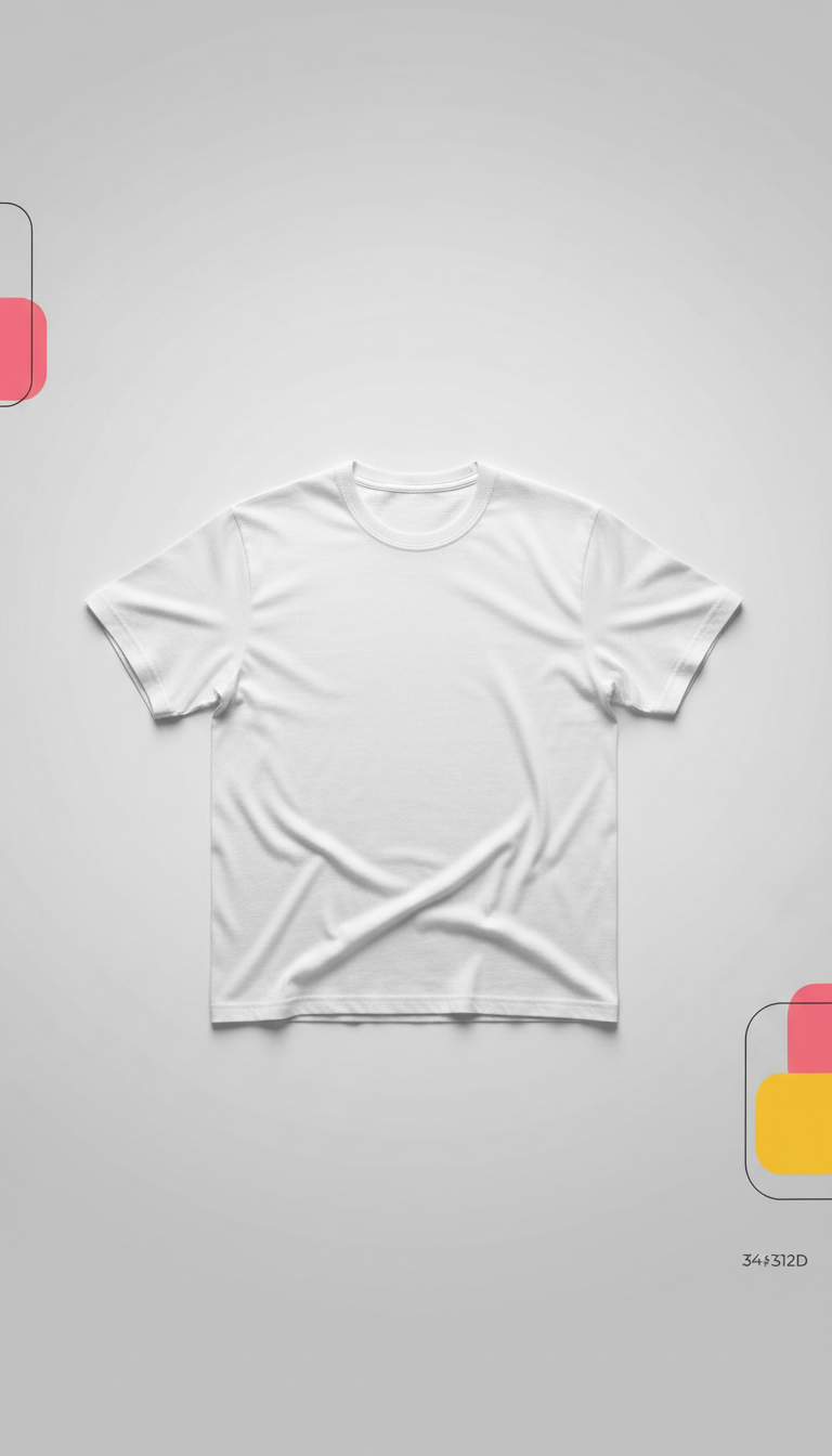 White crewneck T-shirt, unisex fit